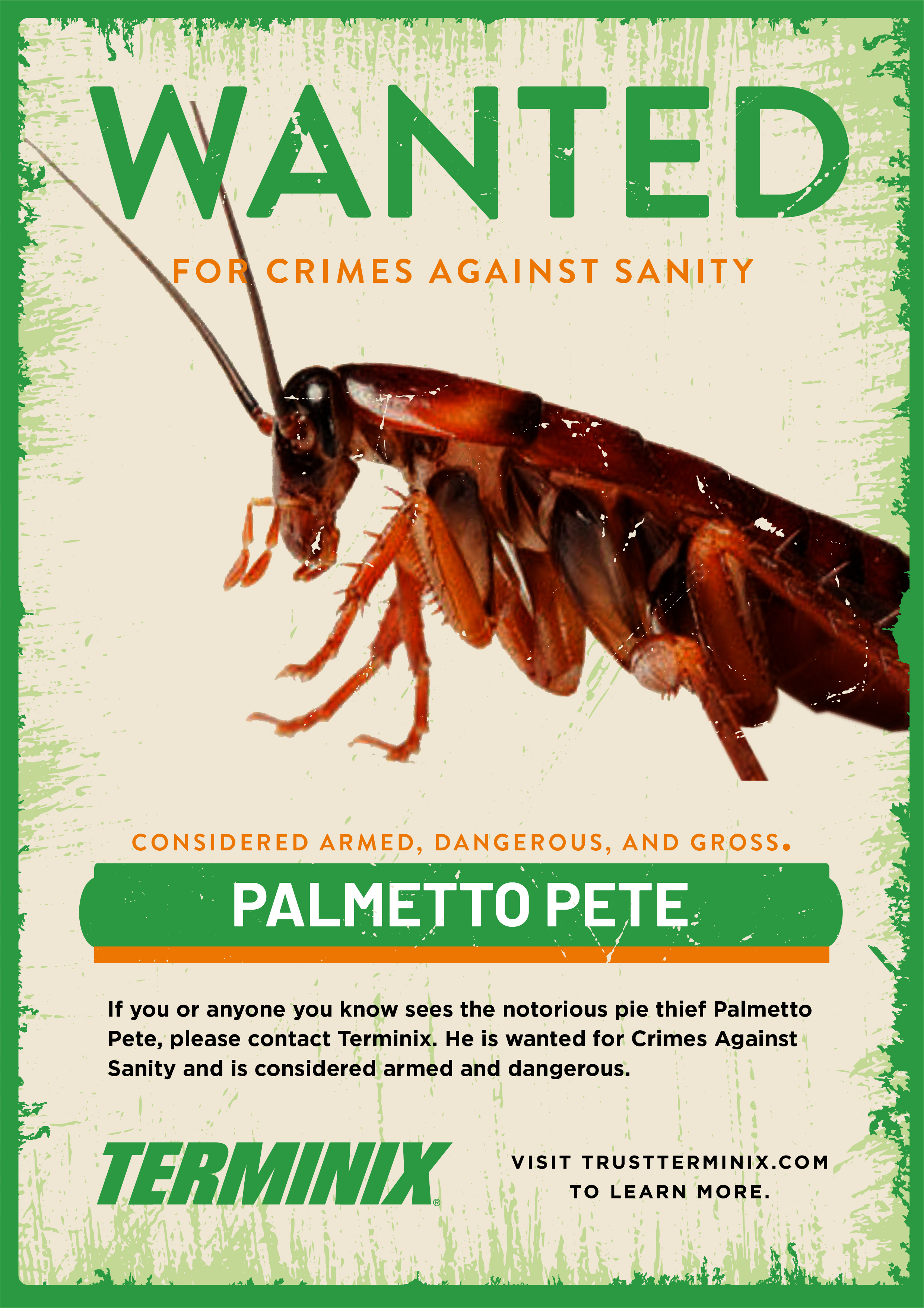 Terminix Wanted — Palmetto Pete